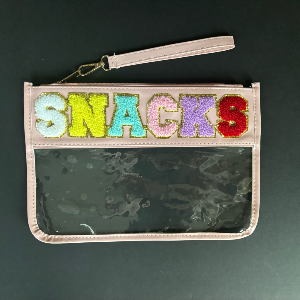 Clear Snacks Water Proof Wristlet Light Pink And Clear